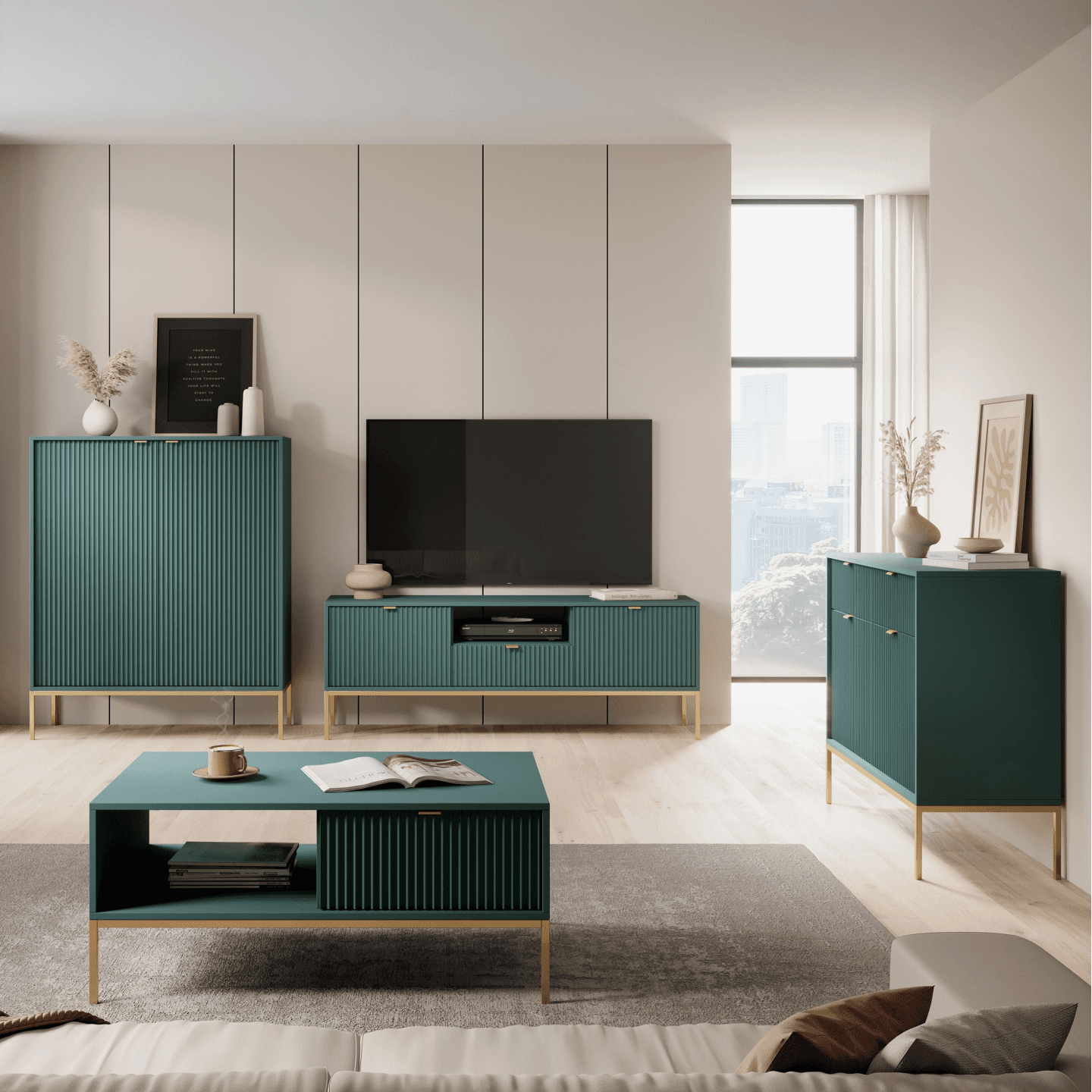 Toaletka Crow 104 cm labrador + złote nóżki