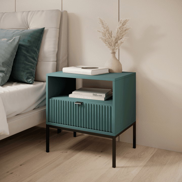 Stolik nocny Crow 54 cm labrador + czarny stelaż - zdjęcie 2