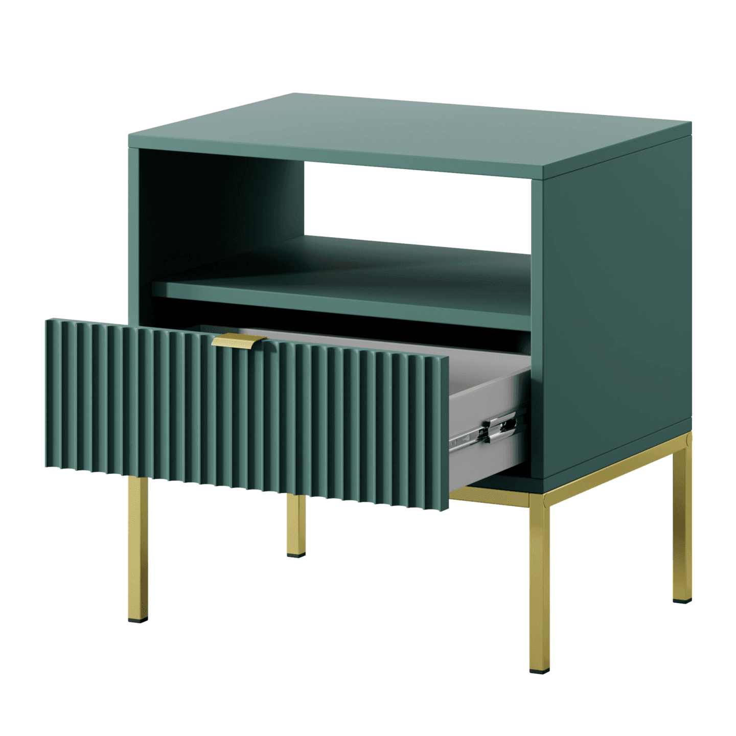 Stolik nocny Crow labrador + złote nóżki