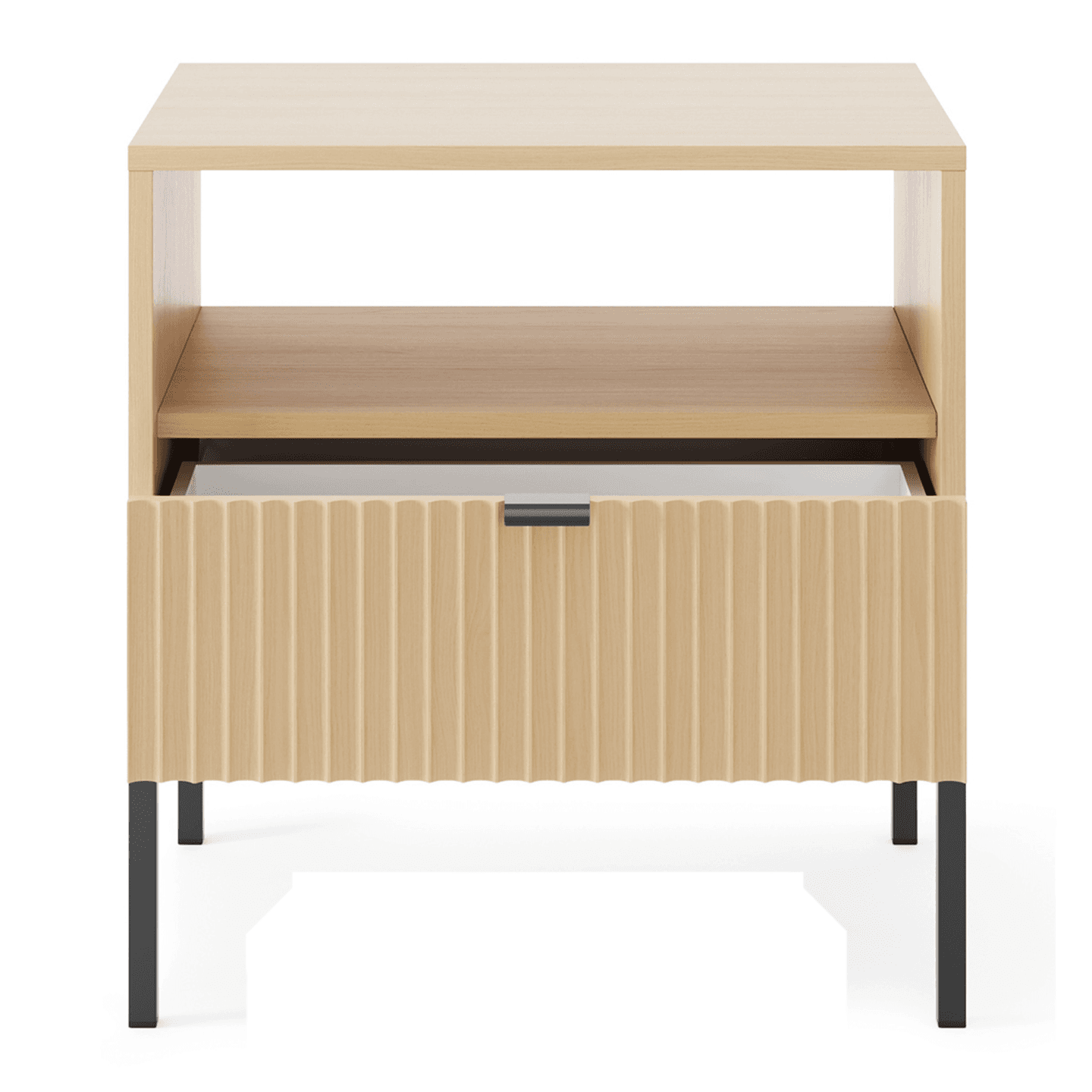 Stolik nocny Crow dąb vicenza + czarne nóżki