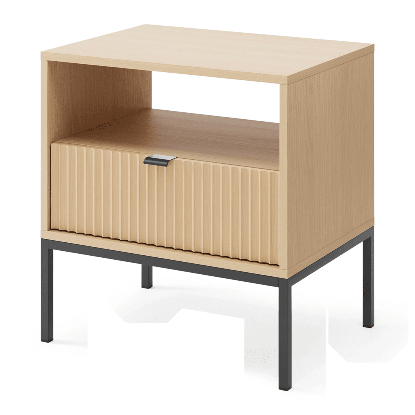 Stolik nocny Crow dąb vicenza + czarne nóżki