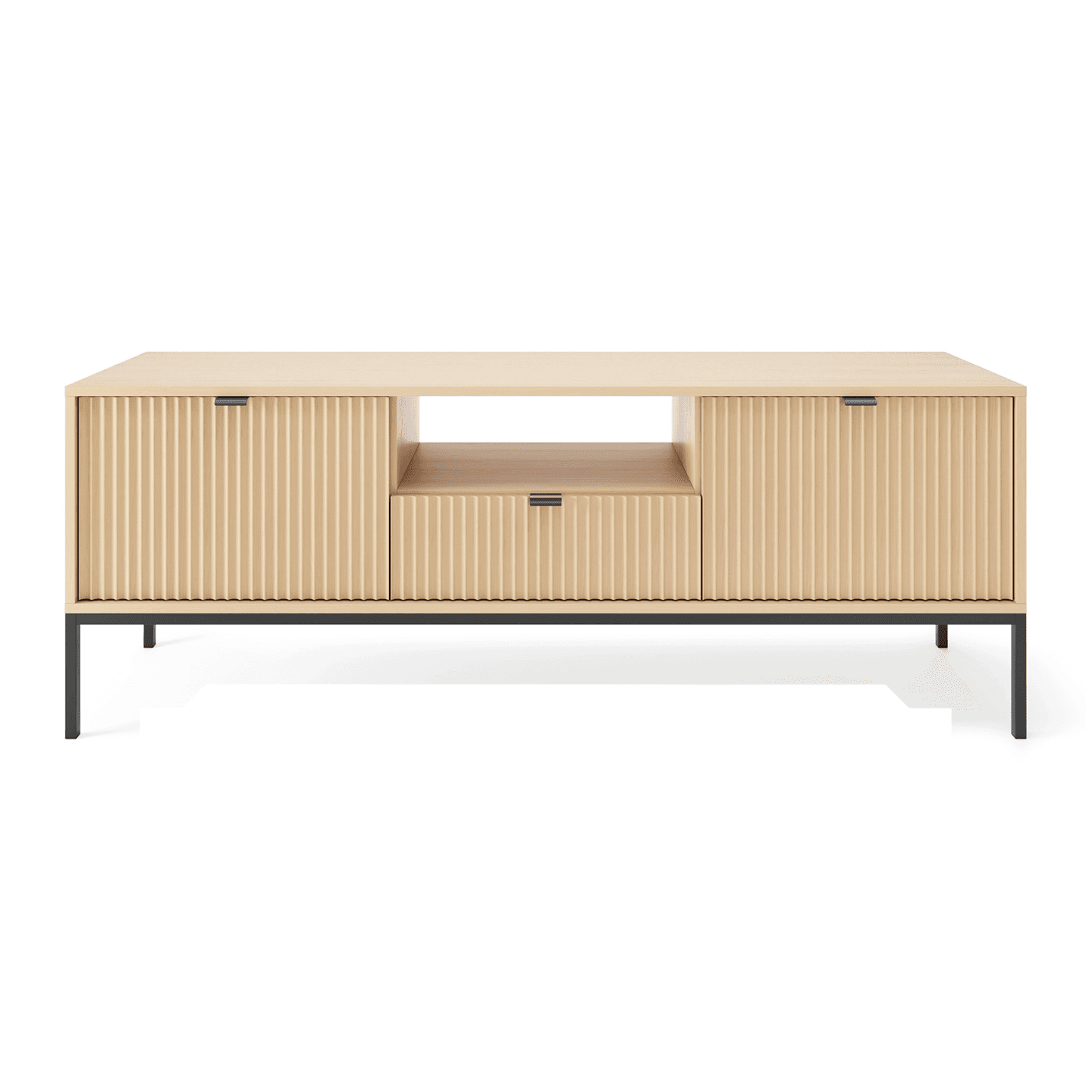 Szafka RTV Crow 154 cm dąb vicenza + czarne nóżki