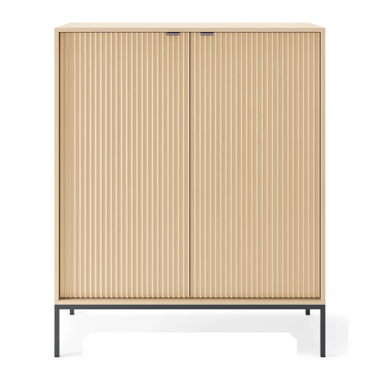 Komoda wysoka Crow 104 cm dąb vicenza + czarne nóżki