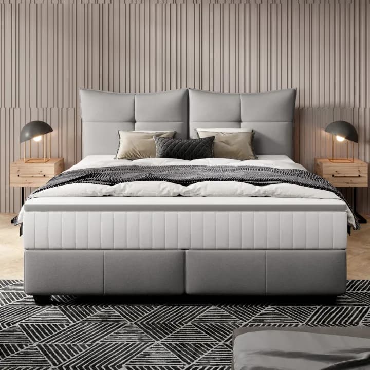 Łóżko Cadis 140x200 Skóra naturalna