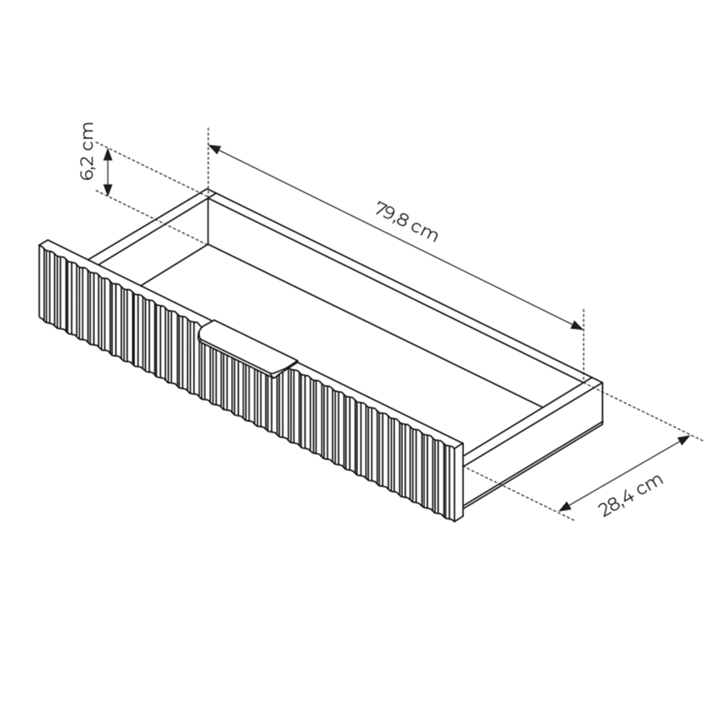 Toaletka Beżowa Verona ze złotymi nogami, Stylowa Ryflowana