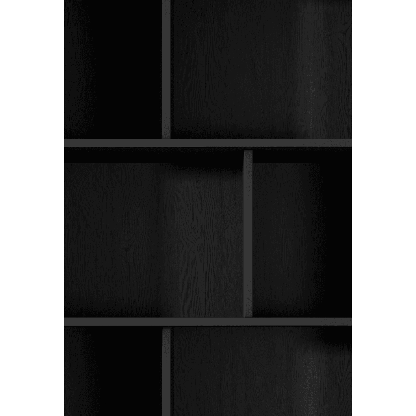 Nowoczesny Regał ryflowany z szufladami Verona Czarny