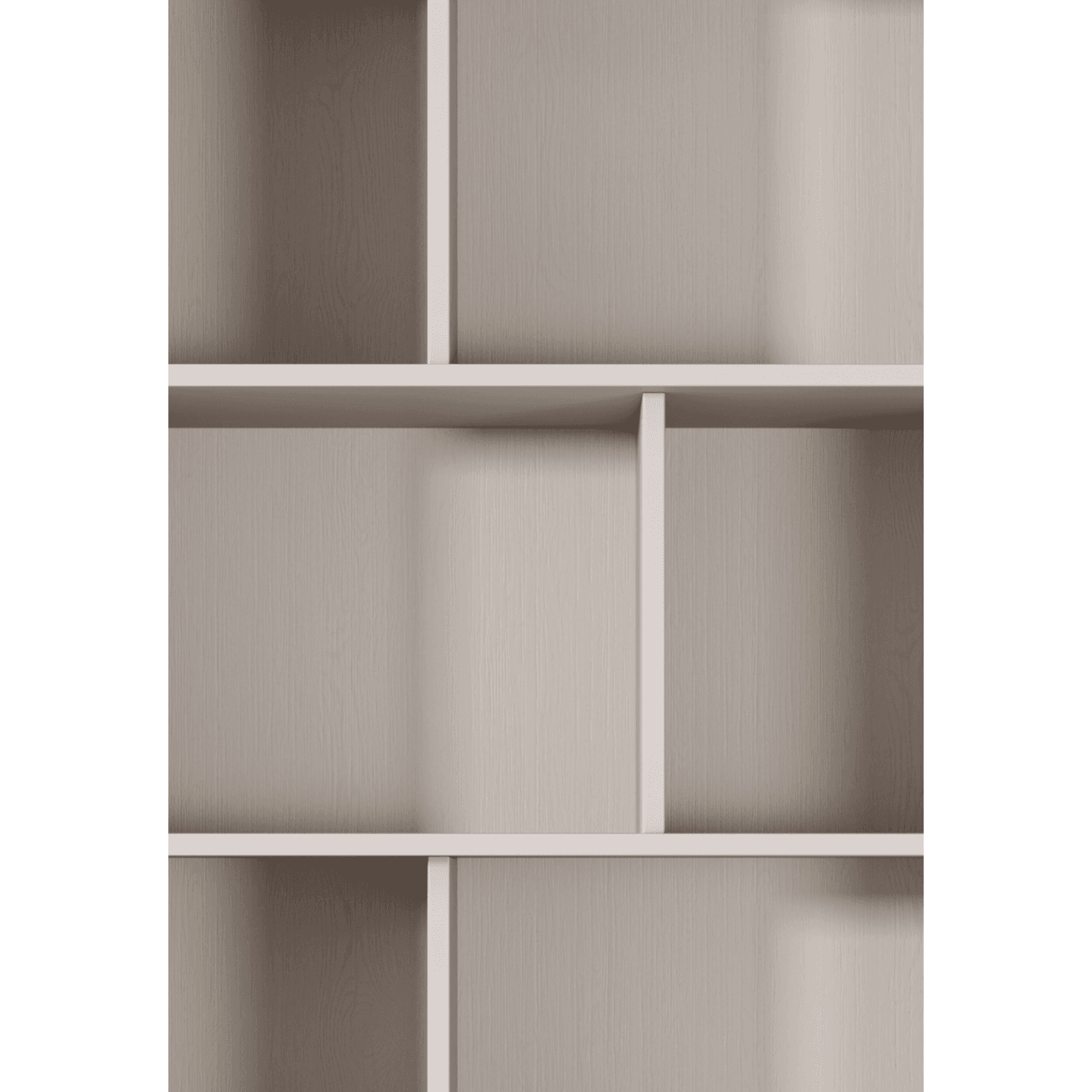 Wysoki Regał Verona Beżowy ze złotymi nogami Ryflowany, Stylowy