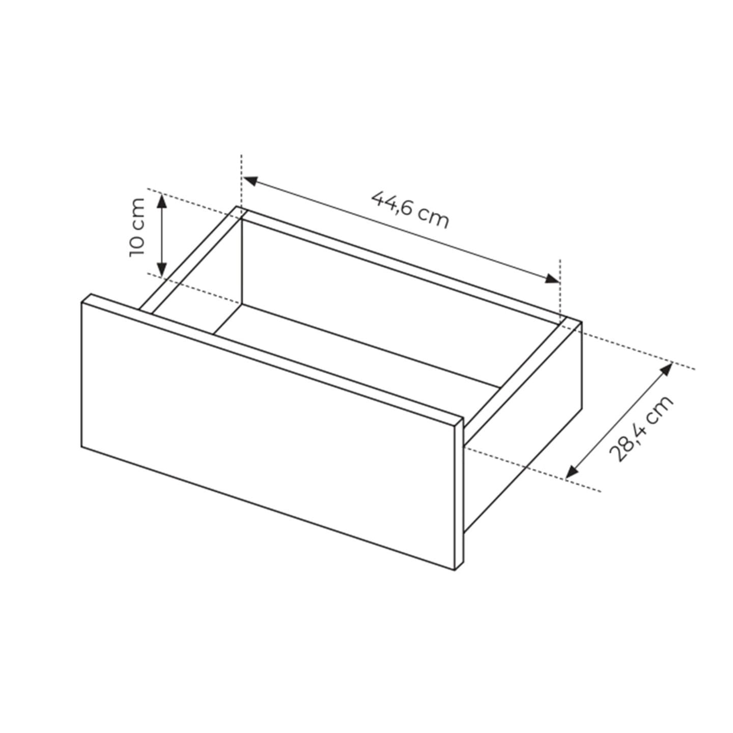 Nowoczesny Stolik nocny czarny Nelio z szufladami 53 cm