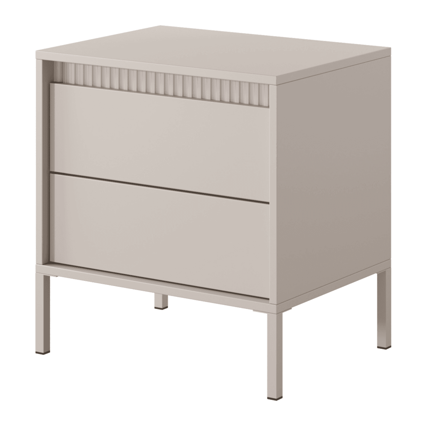 Stolik nocny beżowy Nelio 2 Szuflady