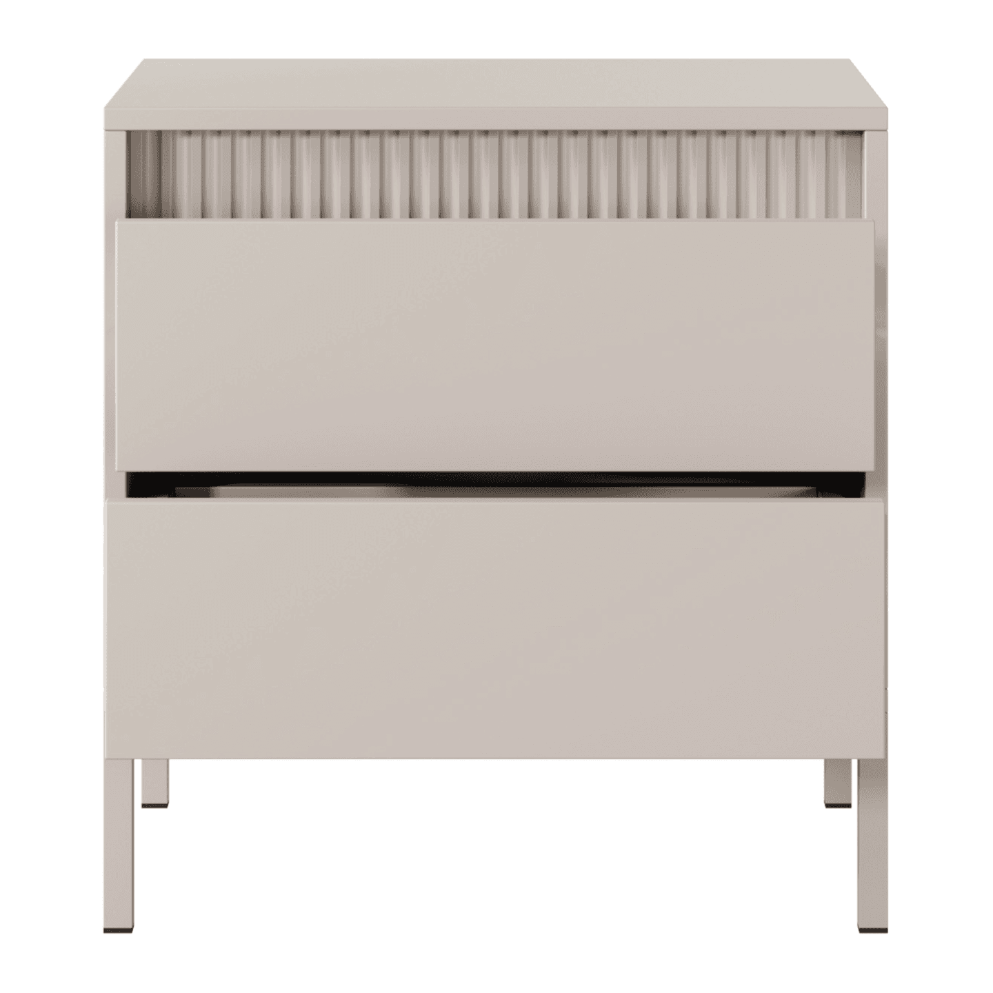 Stolik nocny beżowy Nelio 2 Szuflady