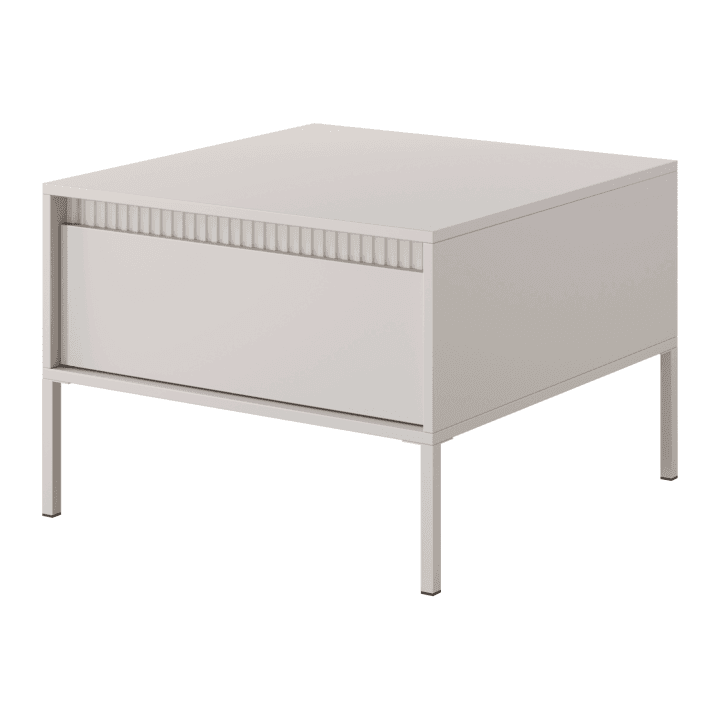 Stolik kawowy Nelio Beżowy do salonu, z szufladą