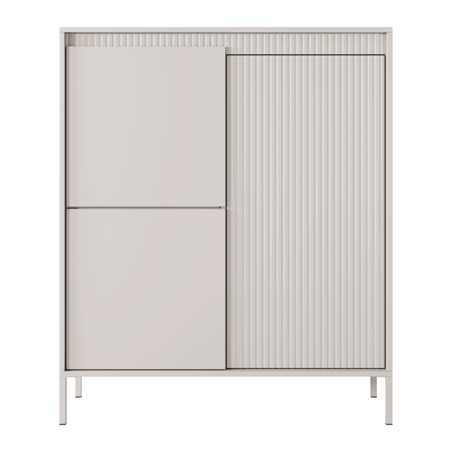 Wysoka Komoda Nelio Beżowa z szufladami 103 cm