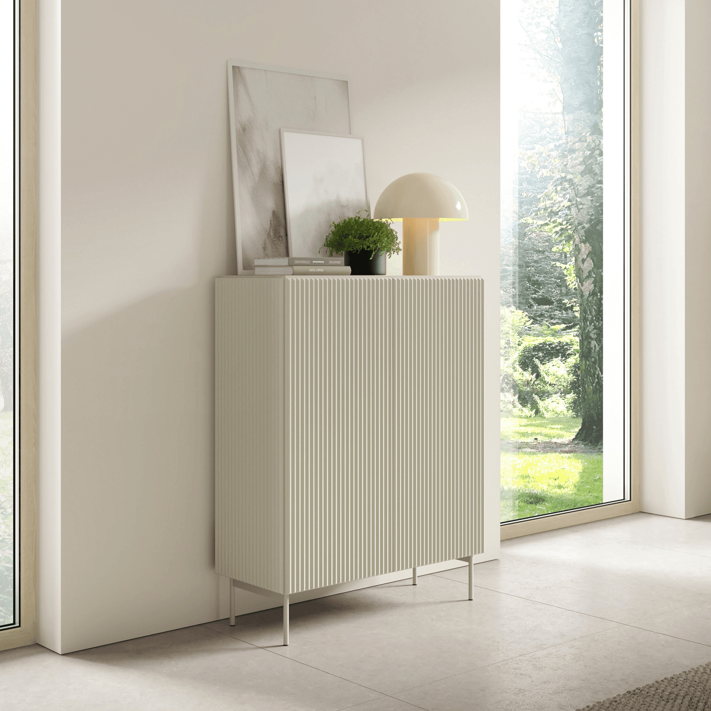 Wysoka Komoda Velio 98 cm Kaszmir - zdjęcie 2