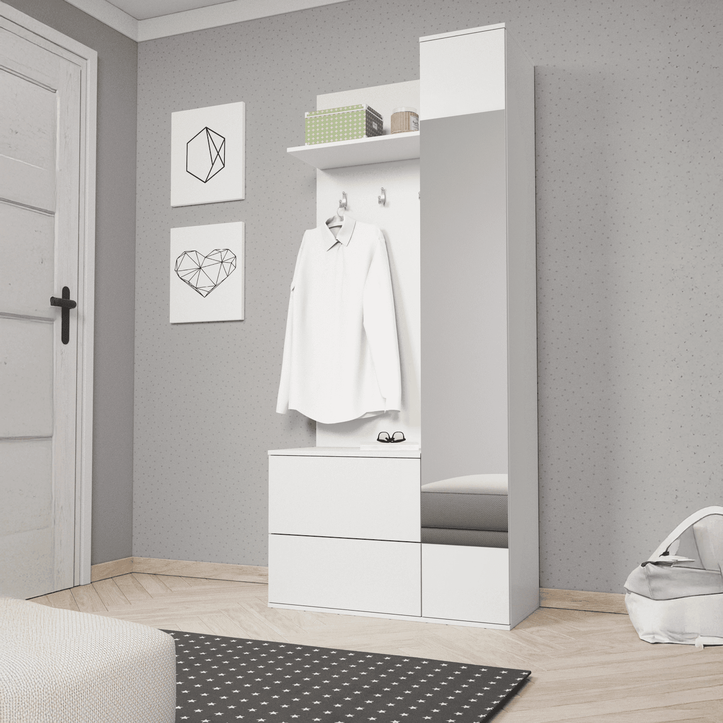Garderoba SAGE biała
