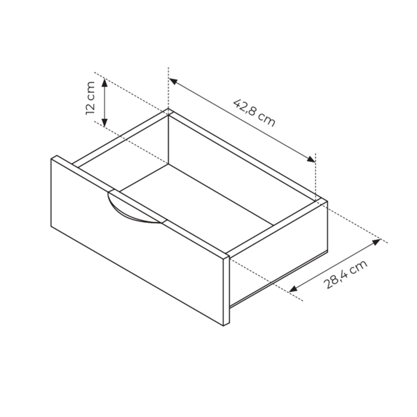Stolik nocny Nori 63 cm Dąb dunin + czarne nogi