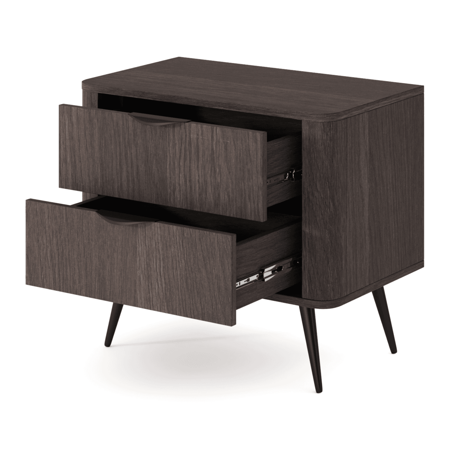 Stolik nocny Nori 63 cm Dąb dunin + czarne nogi