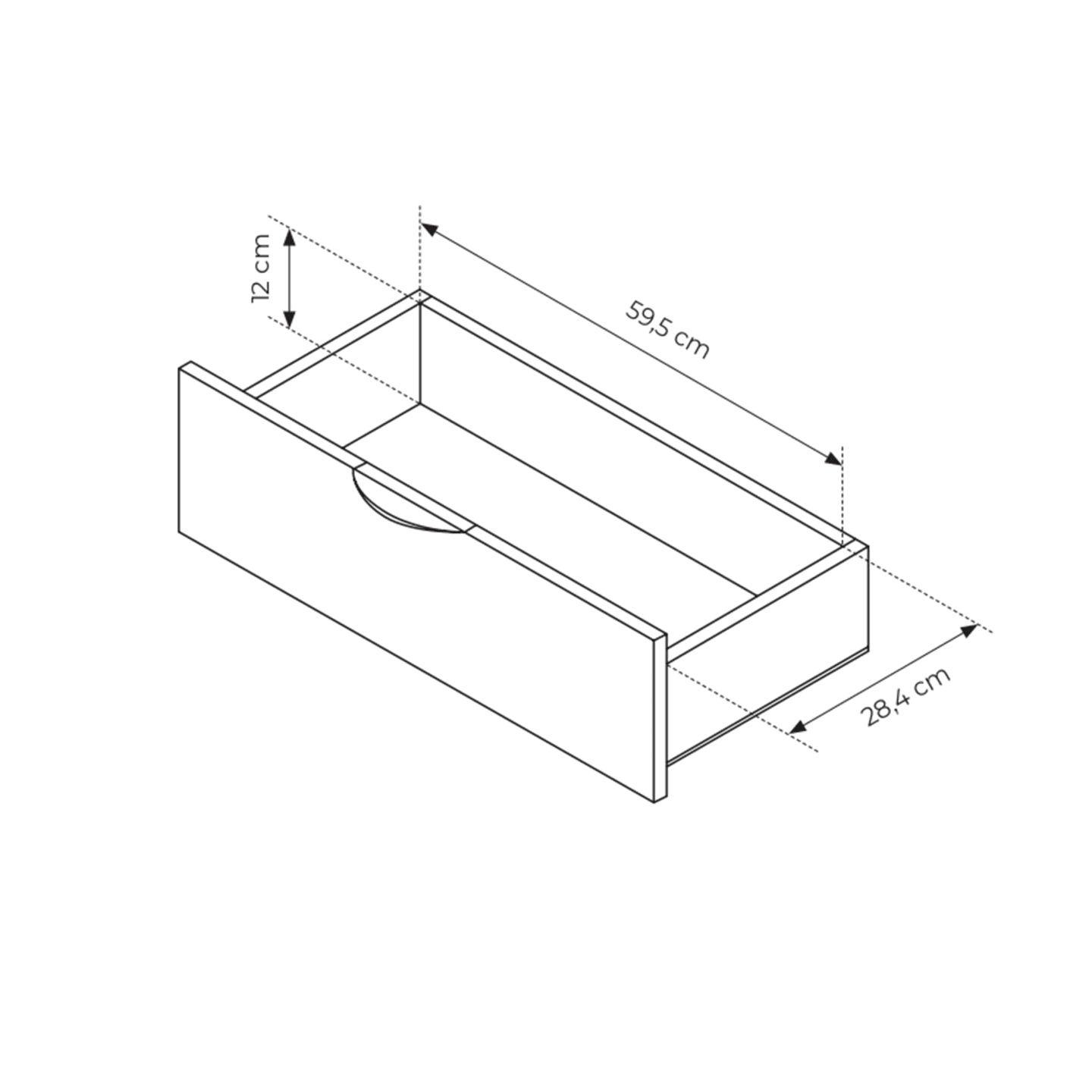 Komoda Nori 6 szuflad 164 cm Dąb dunin + czarne nogi