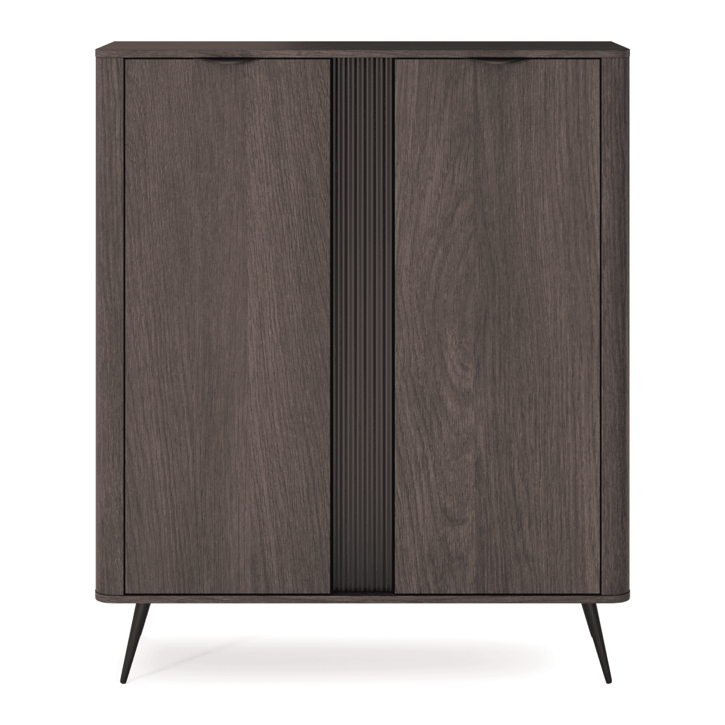 Wysoka Komoda Nori 114 cm Dąb dunin + czarne nogi