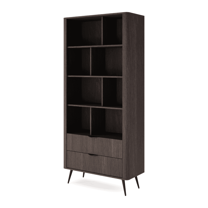 Regał wysoki Nori 89 cm Dąb dunin + czarne nóżki