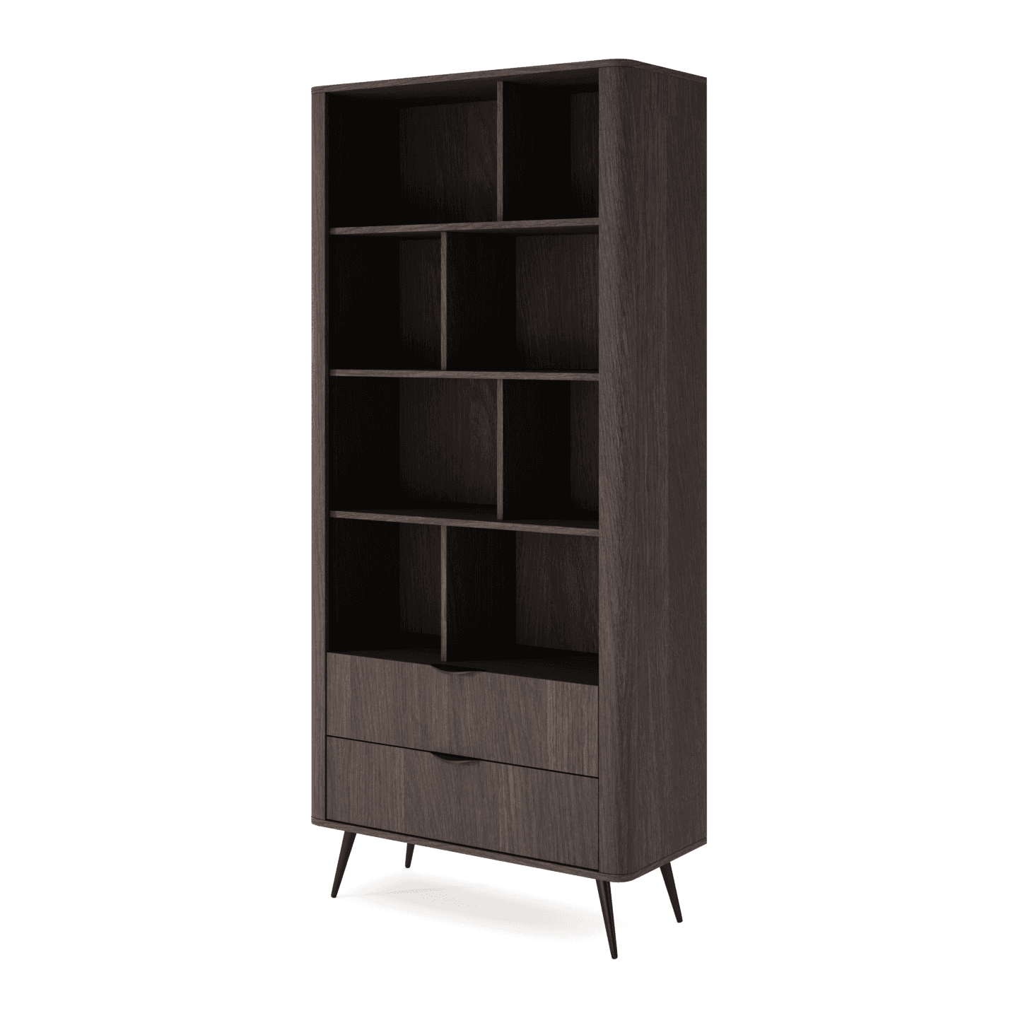 Regał wysoki Nori 89 cm Dąb dunin + czarne nóżki