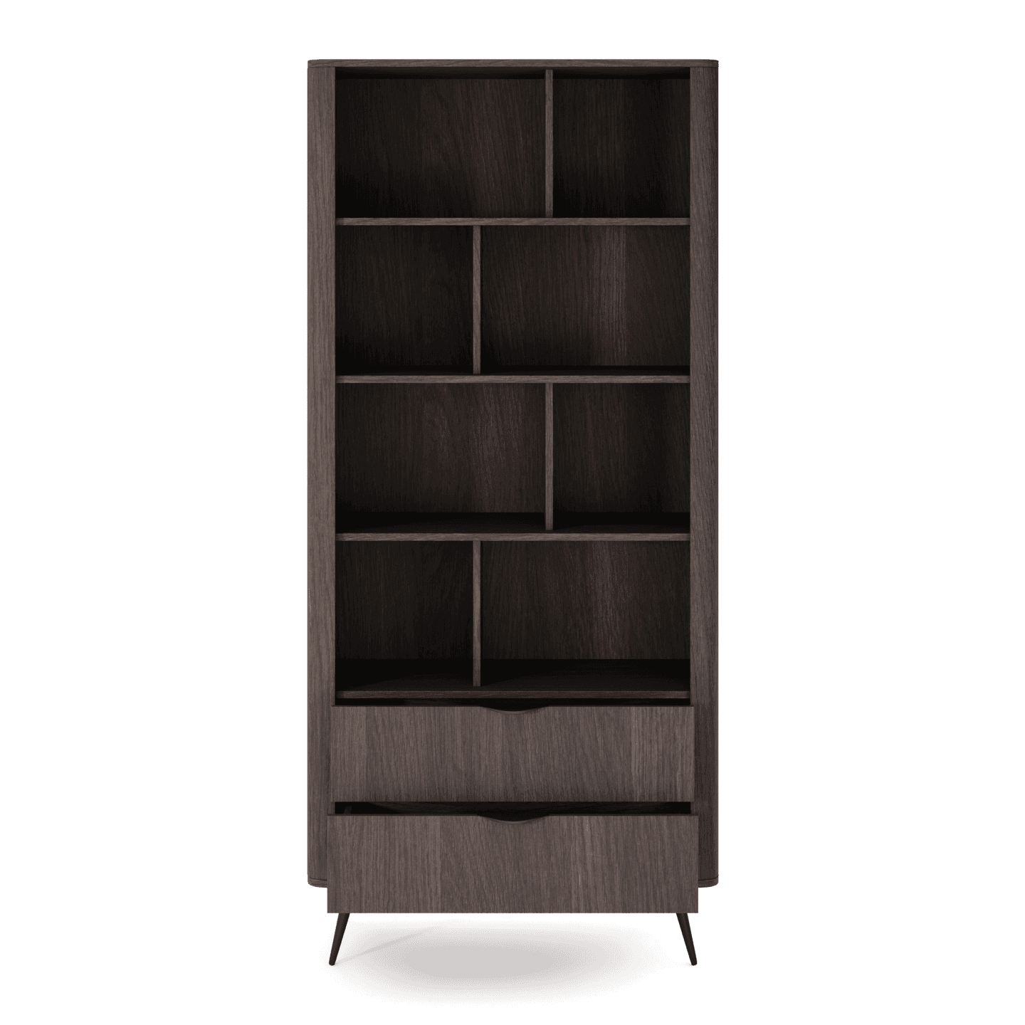 Regał wysoki Nori 89 cm Dąb dunin + czarne nóżki