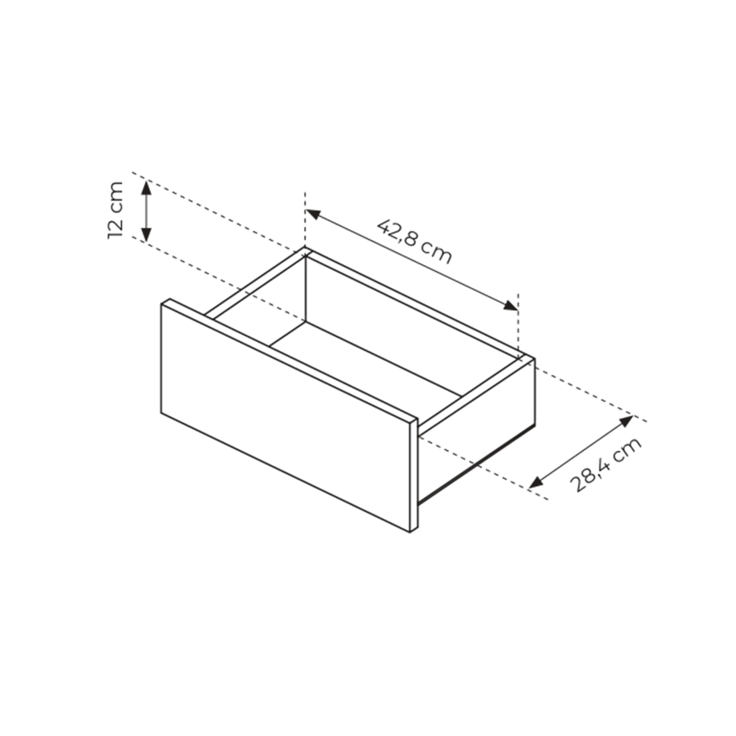 Stolik nocny Lumo 64 cm Dąb cremona + czarny