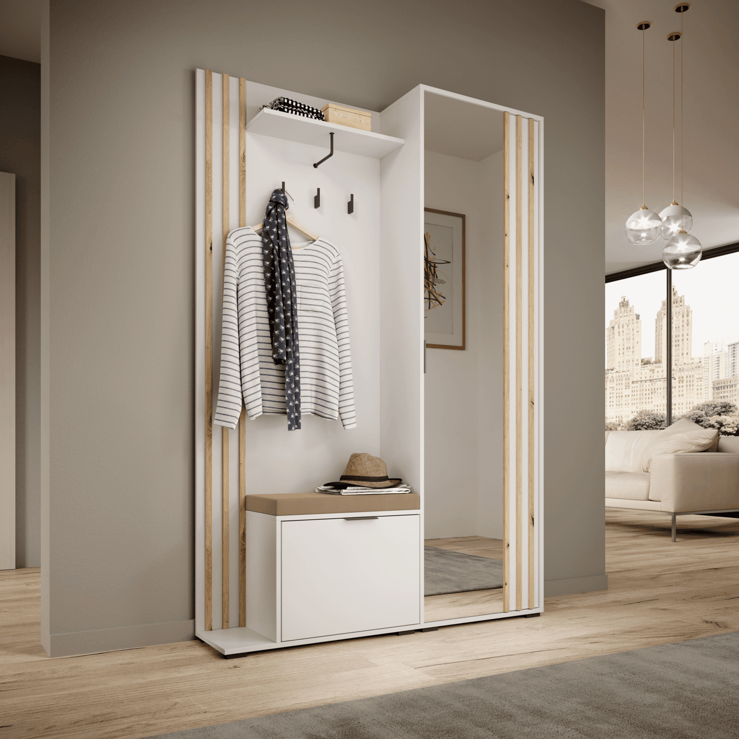 Garderoba Bella biała