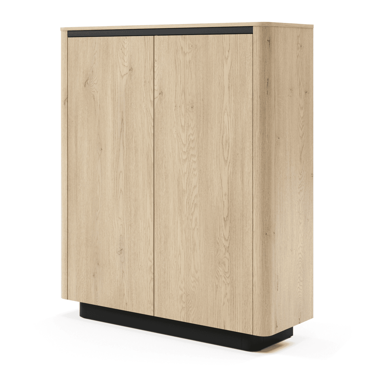 Wysoka komoda Lumo 113 cm Dąb cremona + czarny