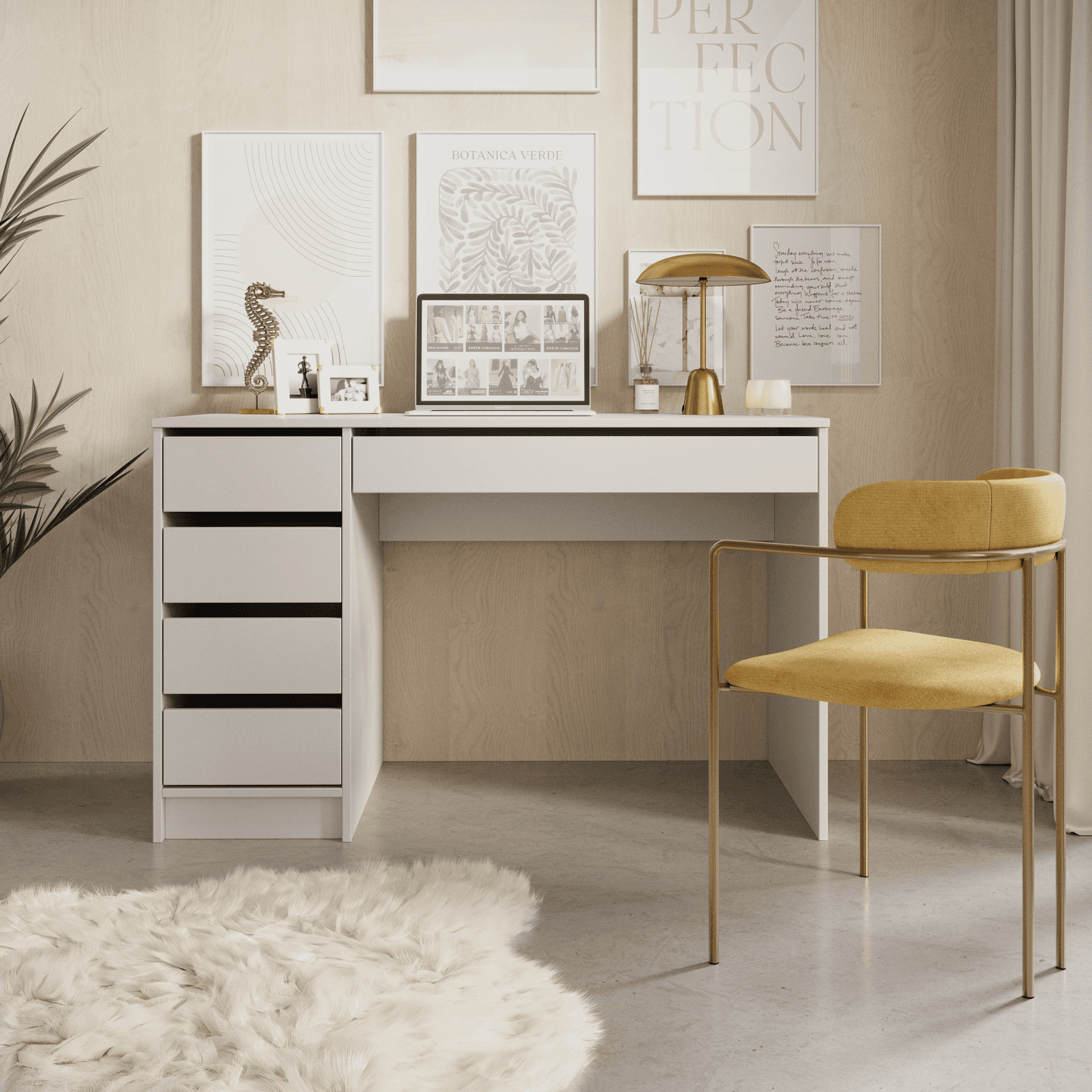 Biurko narożne Leo 120 cm Kaszmir