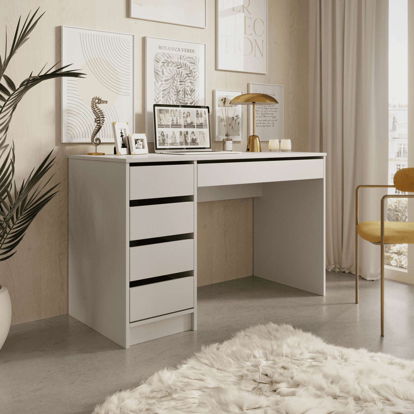 Biurko narożne Leo 120 cm Kaszmir