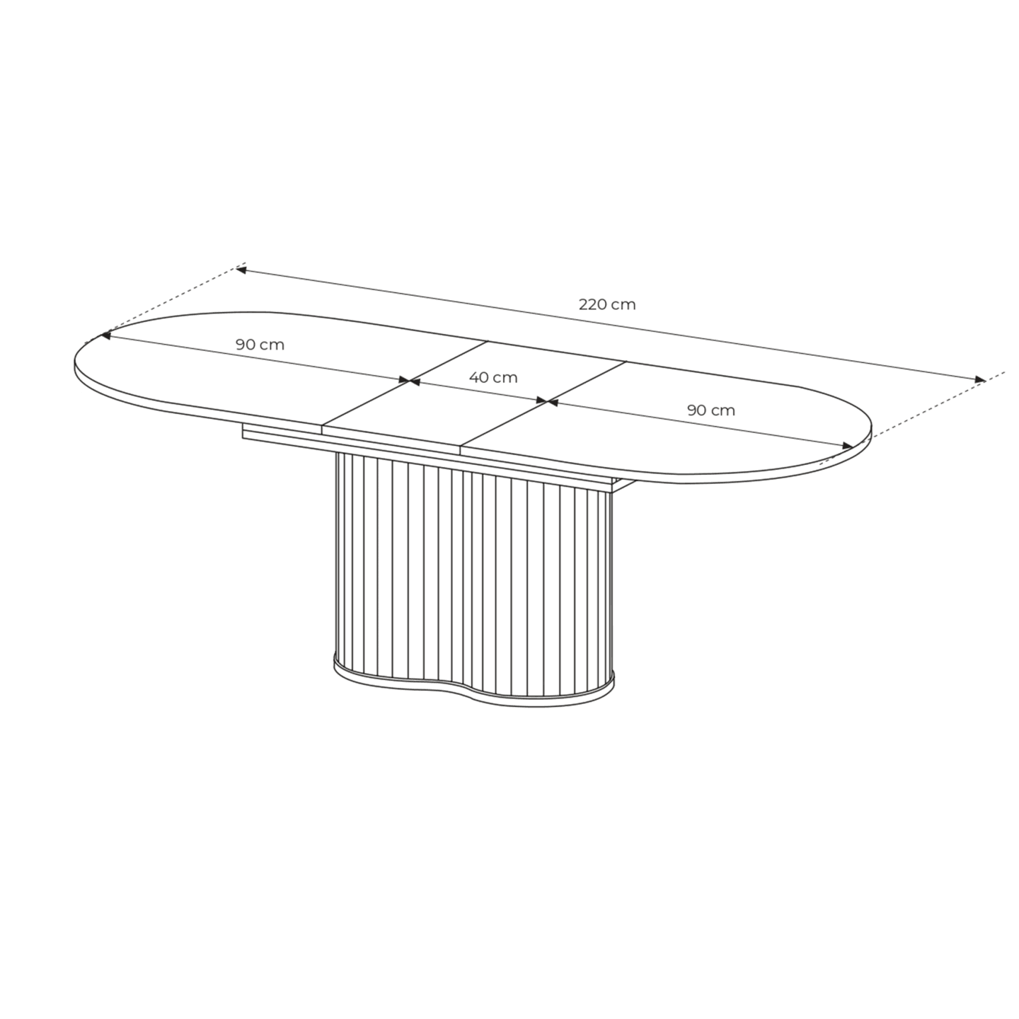Stół rozkładany Aula 180-220 cm Dąb cremona