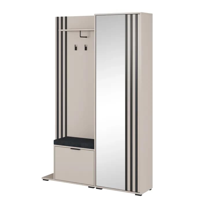 Garderoba Bella 131 cm z lustrem kaszmir