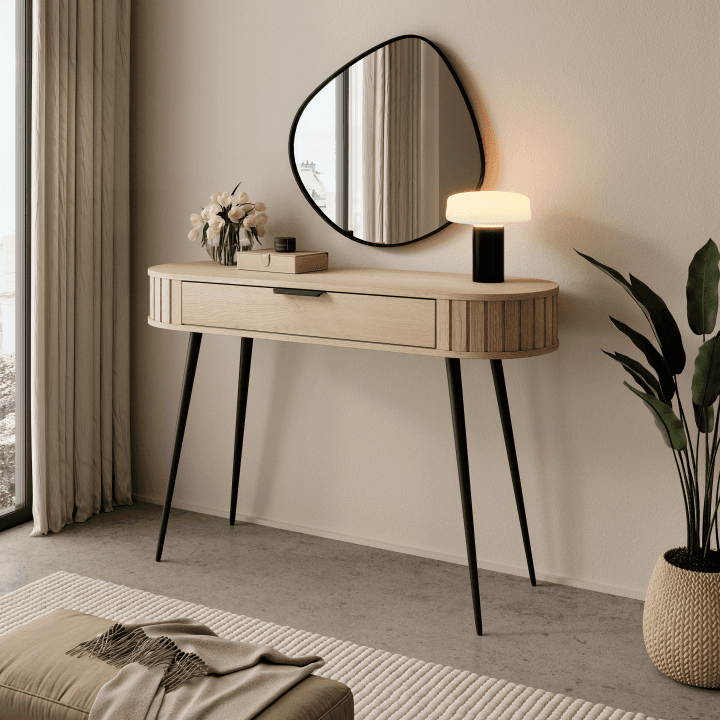 Toaletka Aula 120 cm Dąb cremona + czarne nóżki - zdjęcie 2