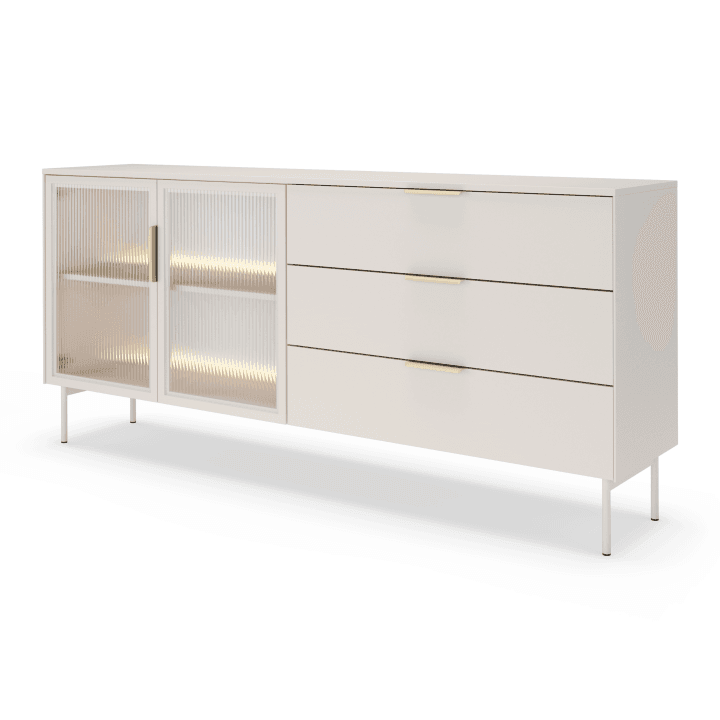 Komoda Lineo LED z szufladami 181 cm Kaszmir