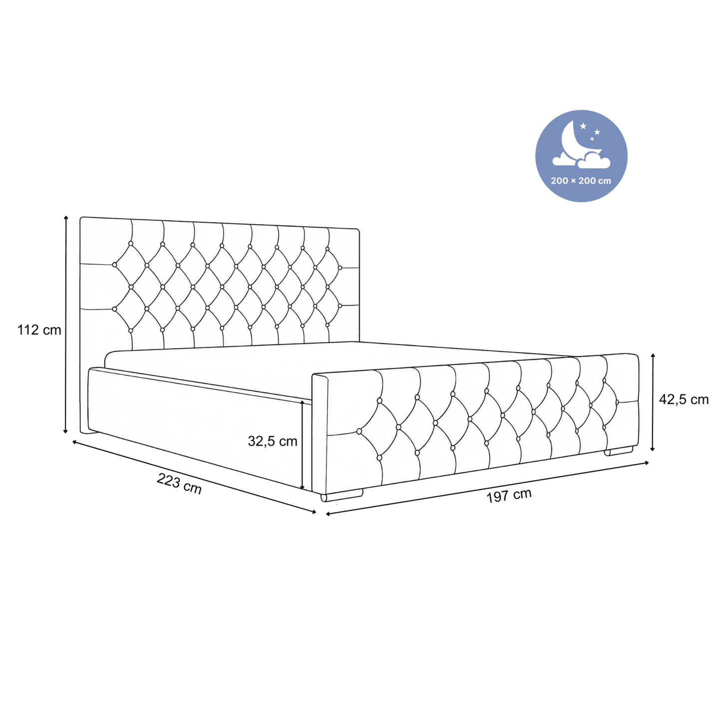 Łóżko tapicerowane Aurelia