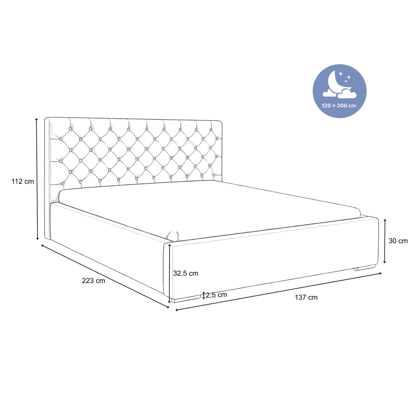 Łóżko tapicerowane Nubo