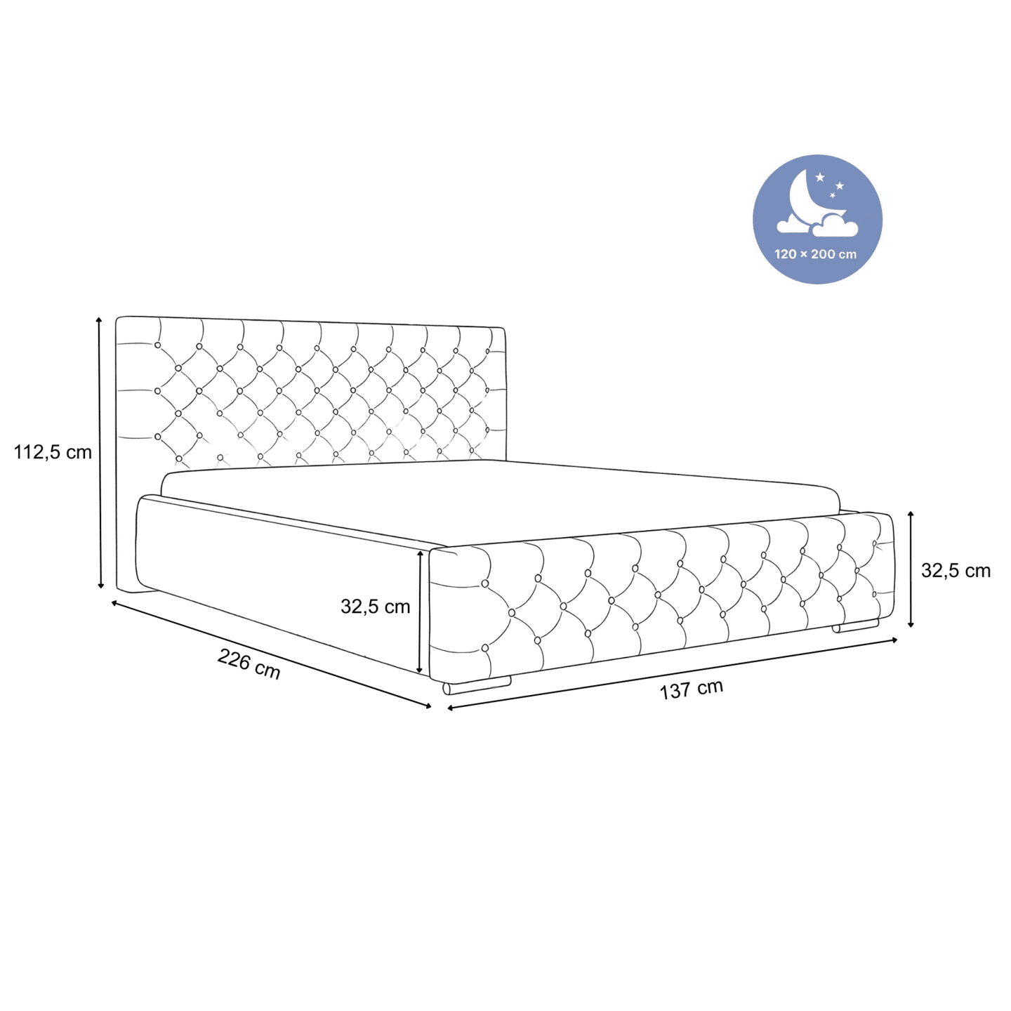 Łóżko tapicerowane Miraggio