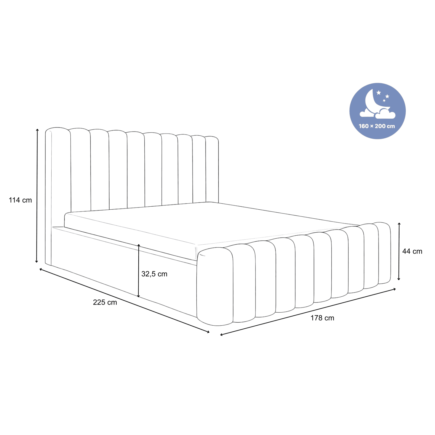 Łóżko Tapicerowane Linea