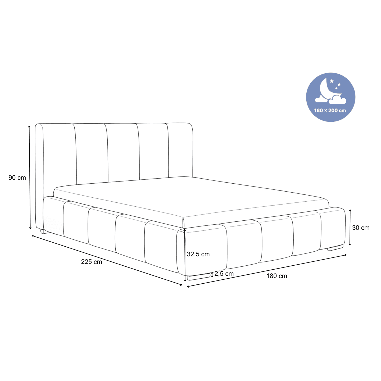 Łóżko Tapicerowane Livia