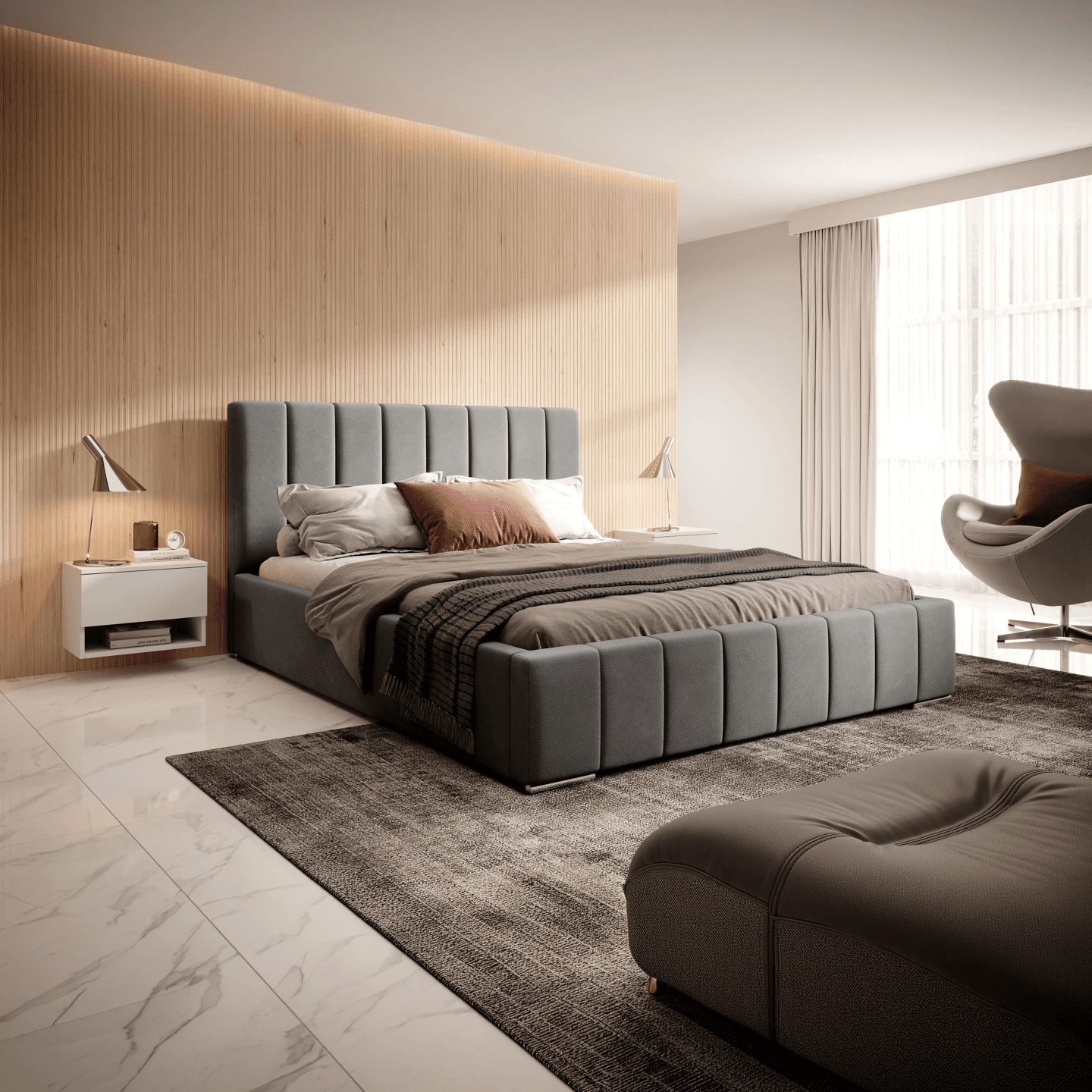 Łóżko Tapicerowane Elora - zdjęcie 2