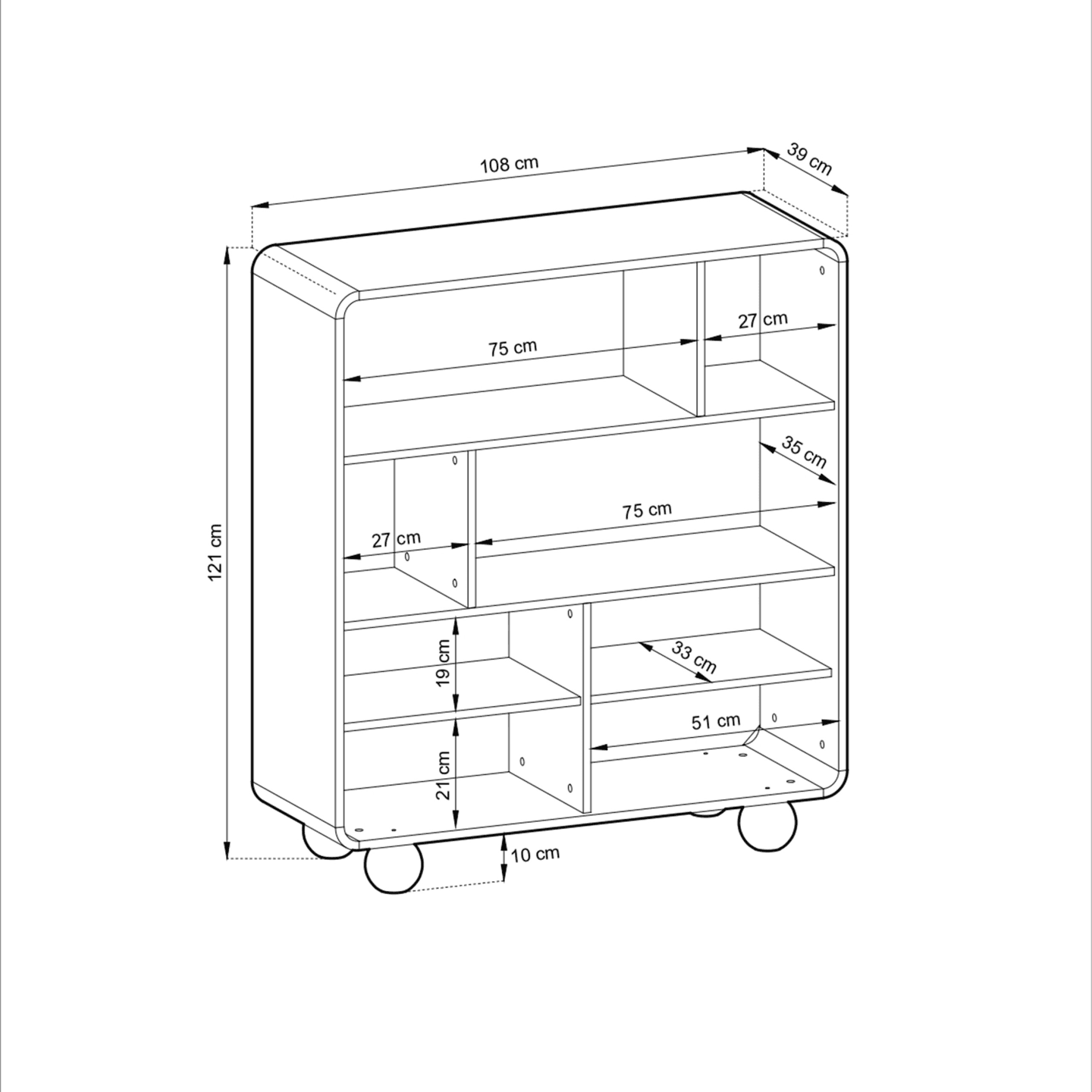 Regał Olea 108 cm kaszmir