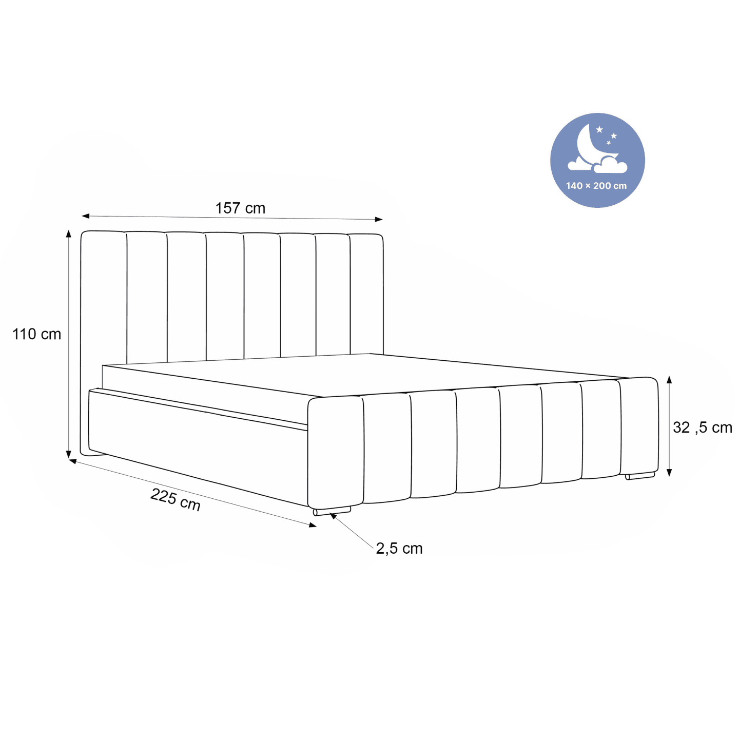 Łóżko Tapicerowane Selia