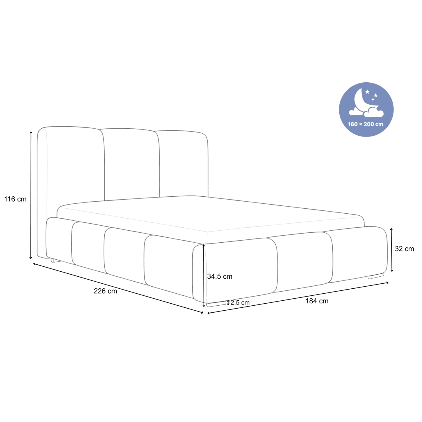 Łóżko Tapicerowane Gracia