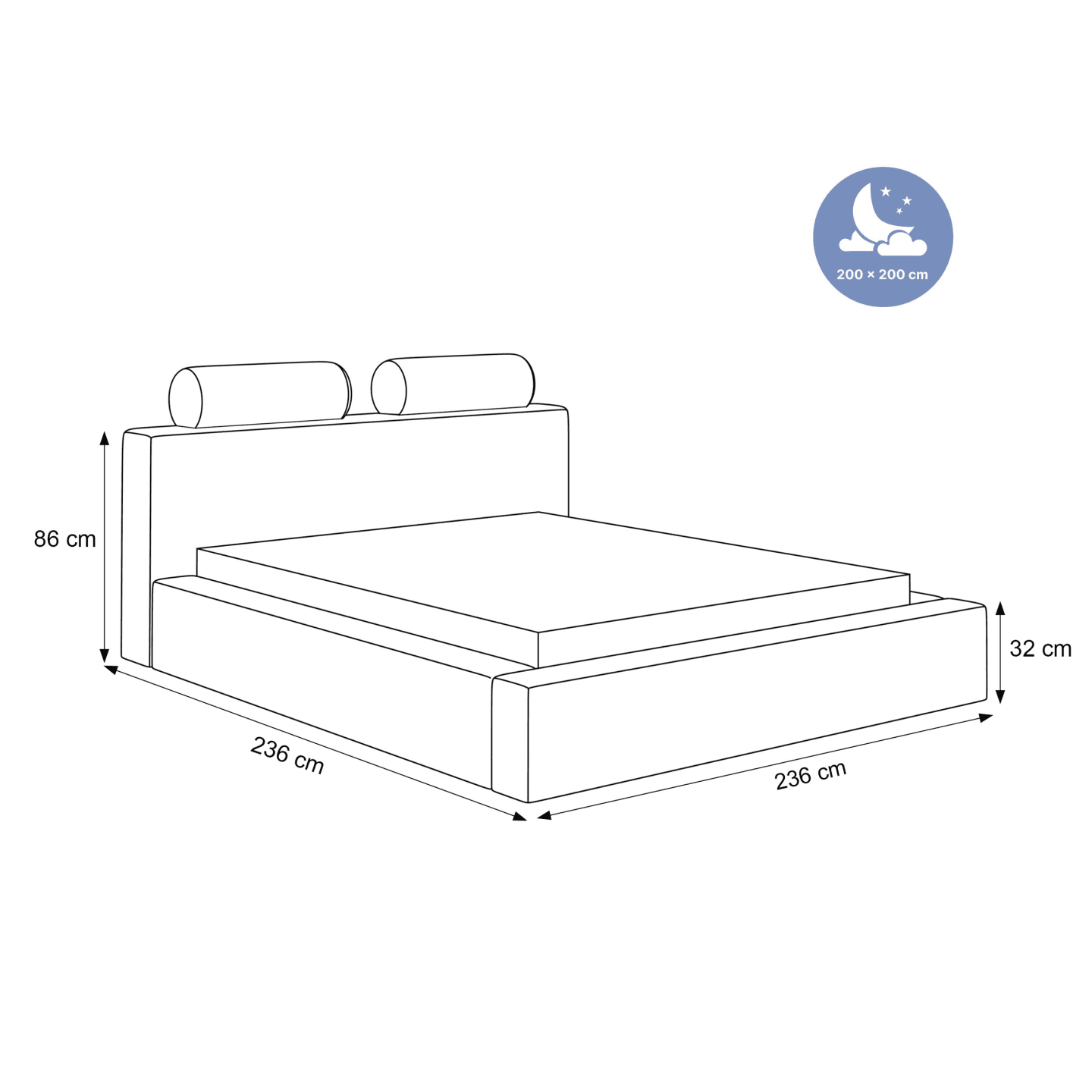 Łóżko Tapicerowane Corto