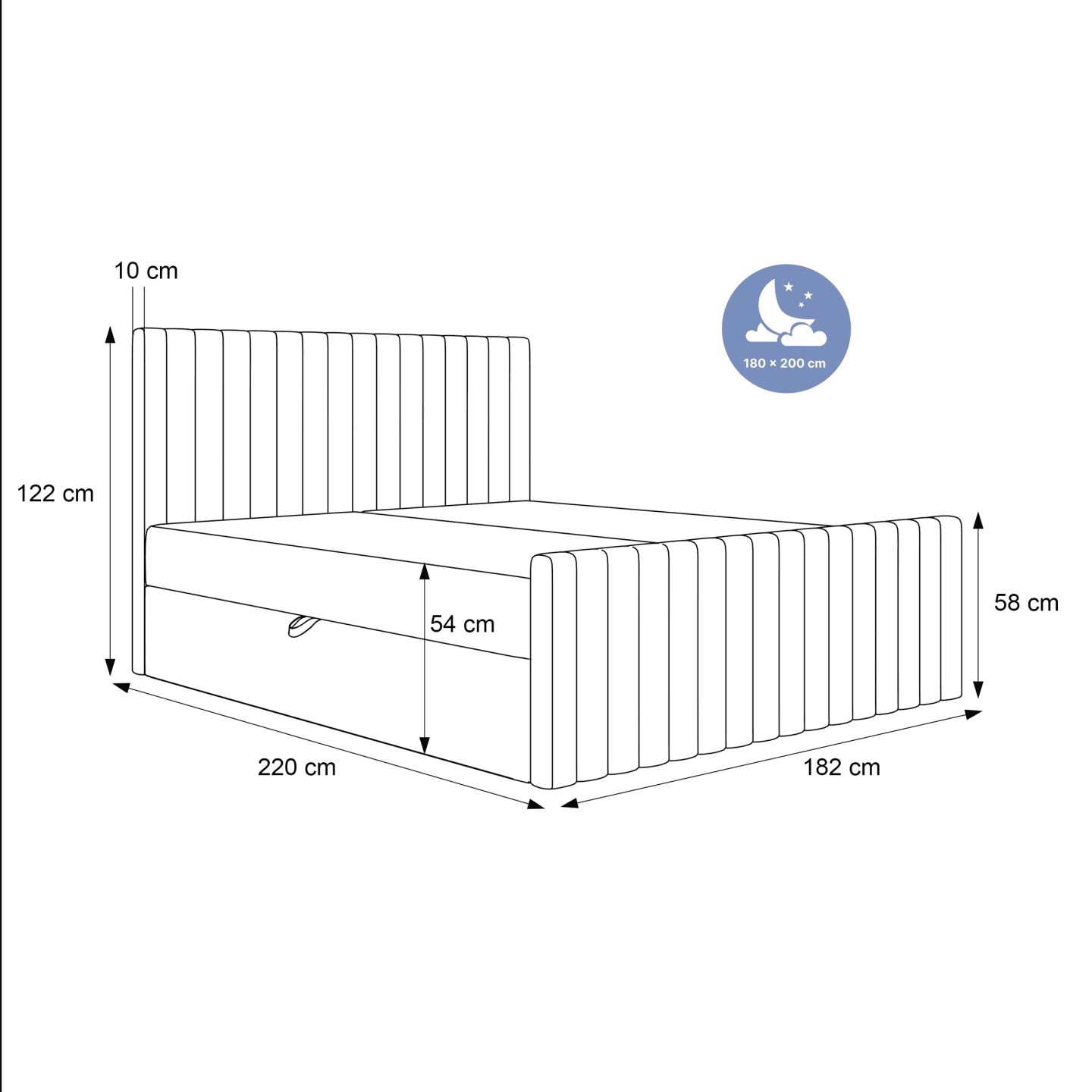 Łóżko kontynentalne Bella