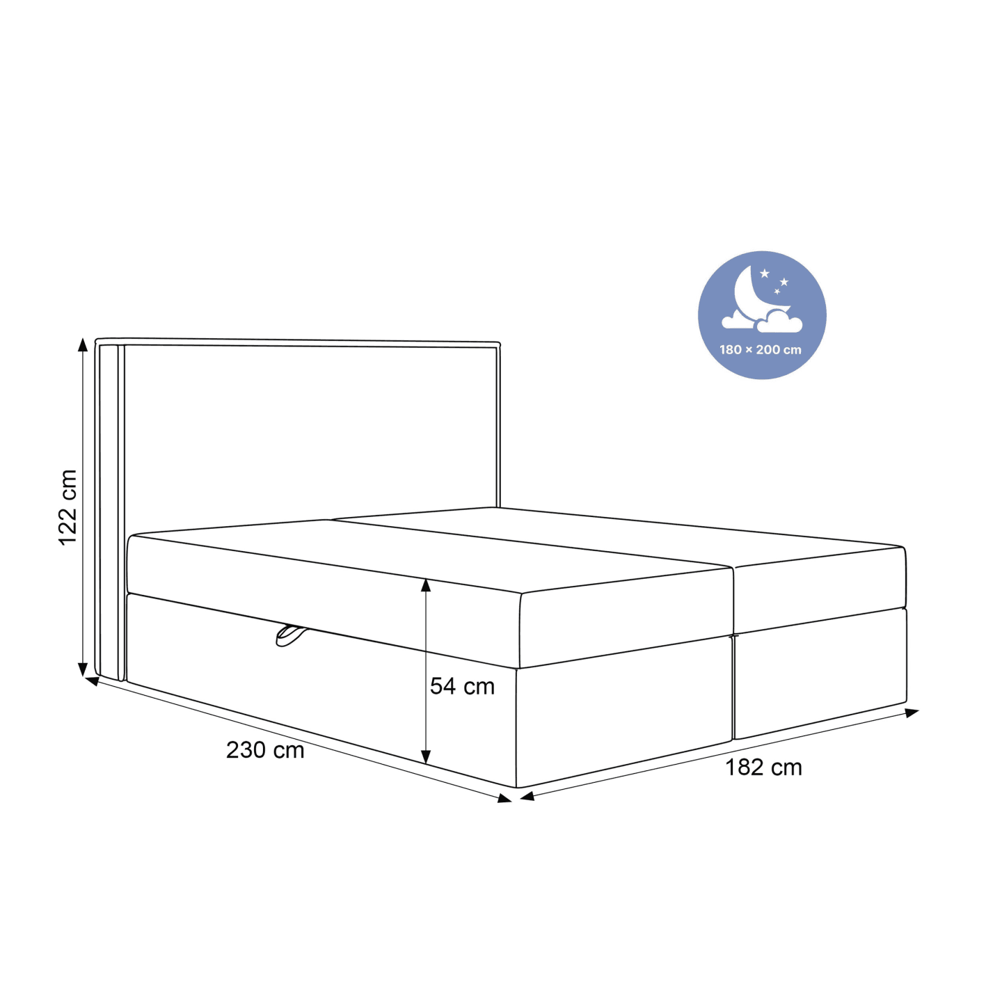 Łóżko kontynentalne Amora