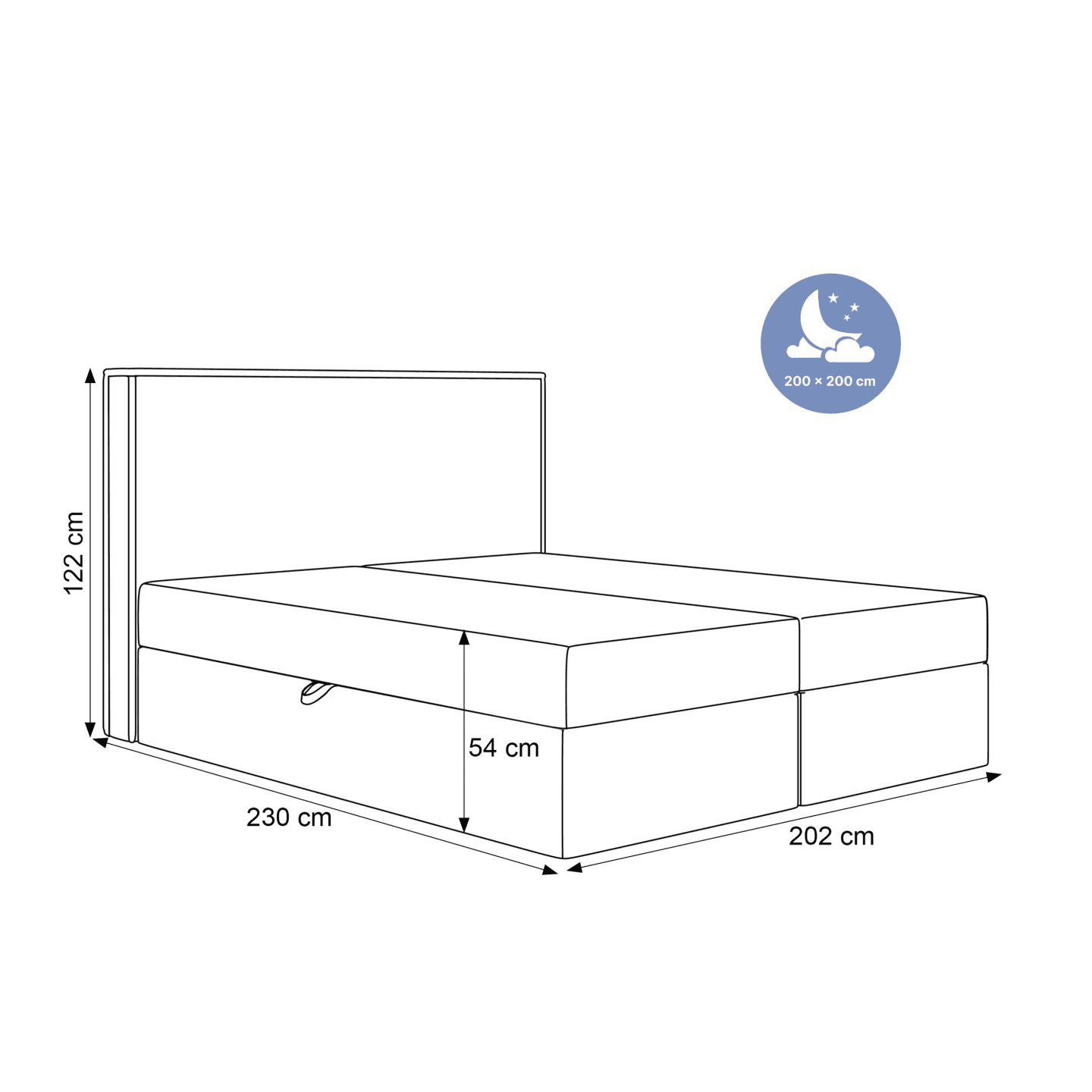 Łóżko kontynentalne Amora