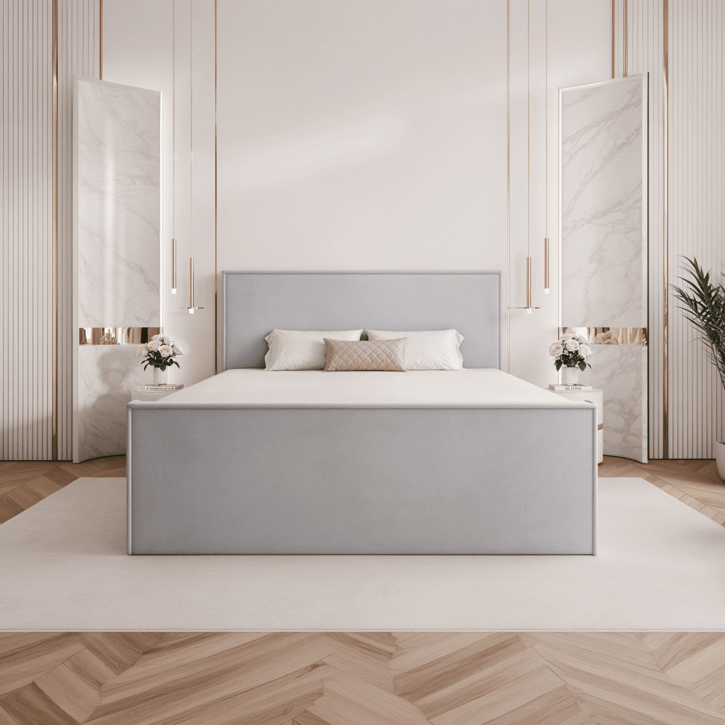 Łóżko kontynentalne Calmo