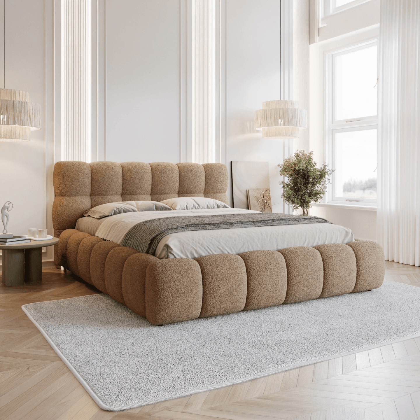 Łóżko tapicerowane Bubble