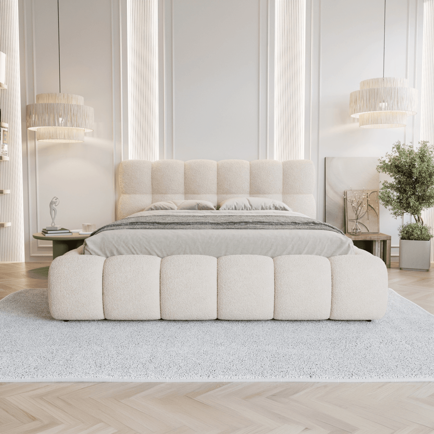 Łóżko tapicerowane Bubble